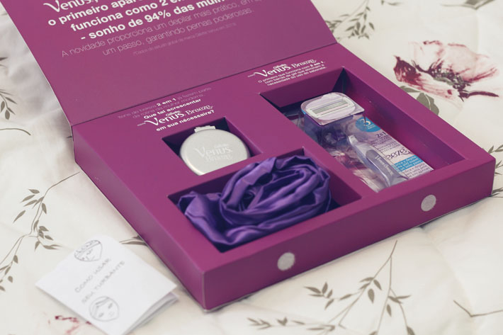 press kits, recebidos do mês, lançamentos, gilette venus breeze